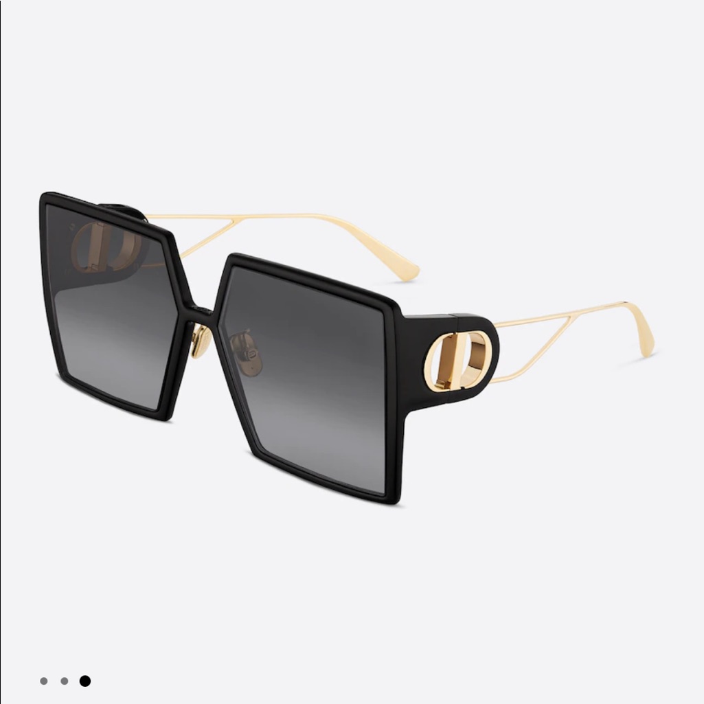 Dior 30montaigne Su Oversized Black Square Sunglasses